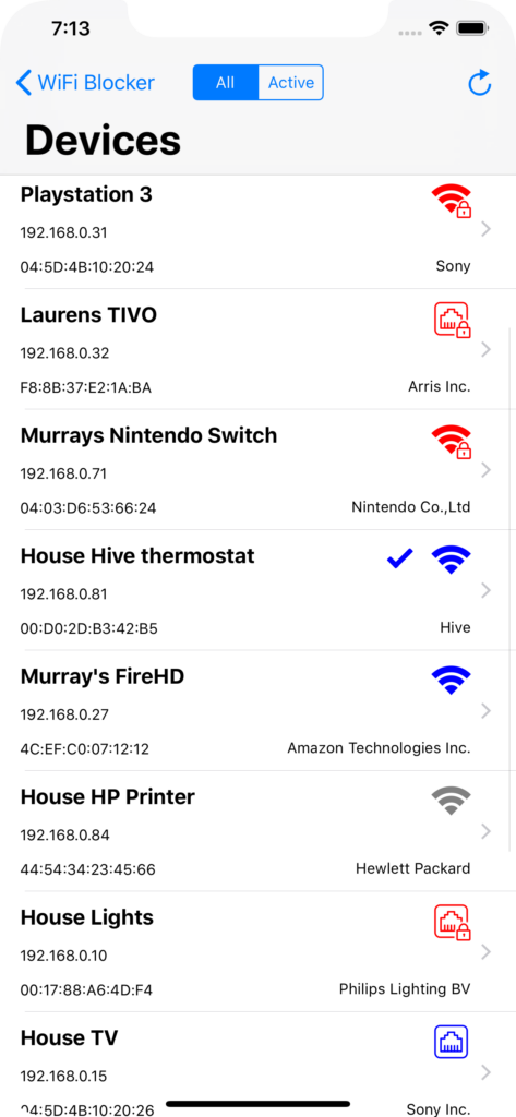 Devices connected to my WiFi