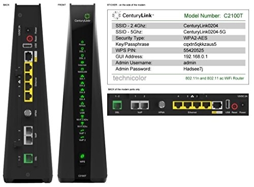 CenturyLink Zyxel C1100Z modem/WiFi router